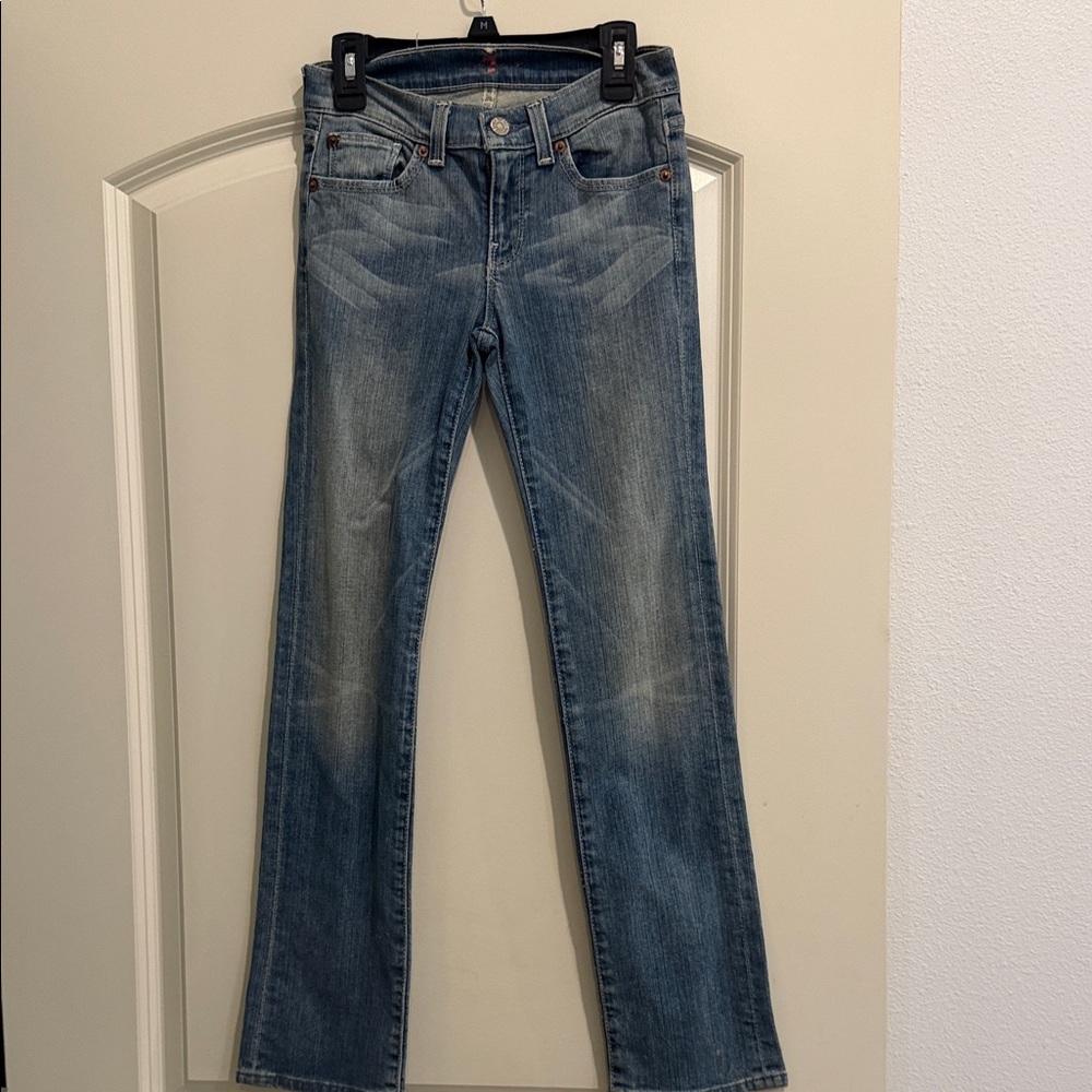 7 For All Mankind Light Blue Flare Jeans